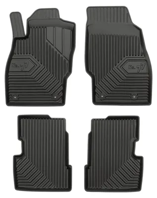 Image de Tapis de sol en caoutchouc pour Opel Corsa E 2014-2019 (hayon) – 4 pièces, noirs, sur mesure