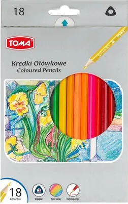 Produktbild von Dreieckige Bleistifte 18 Farben TOMA