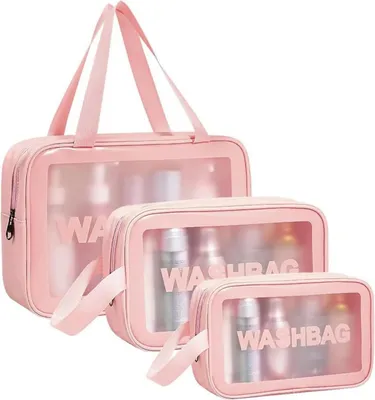 Kulturbeutel transparent Stück, PVC Kosmetiktasche