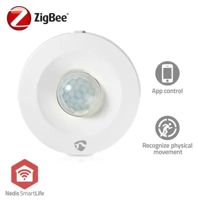 Obrázek produktu pro SmartLife Smart Motion Sensor | Zigbee 3.0 | Napájení z baterie | IP20 | Úhel detektoru: 120° | Dosah detektoru: 5 m | Max. výdrž baterie: 12 měsíců | Bílý