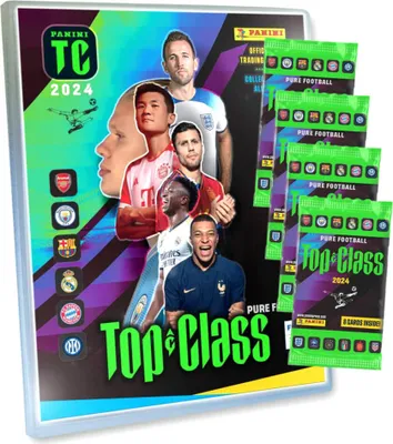 Produktbild von Panini Top Class Karten 2024 - Trading Cards - Sammelkarten - 1 Mappe + 4 Booster