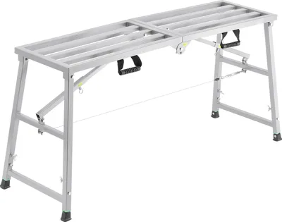 Immagine prodotto di Piattaforma di lavoro SucceBuy, scaletta in acciaio legato regolabile in altezza in 4 direzioni, ponteggio portatile, portata 363 kg, sgabello per cartongesso e pulizia