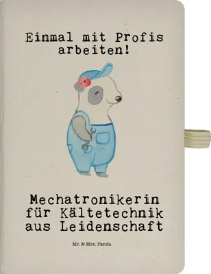 Produktbild von Mr. & Mrs. Panda Journal Mechatronikerin für Kältetechnik Leidenschaft - Transparent - Geschenk, Jubiläum, Lustig, Gesellenprüfung, Spruch, notizbuch, Tagebuch, Witzig