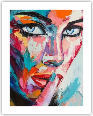 Produktbild von Poster - Poster ohne Rahmen - Mädchen Gesicht - 40x50 cm - Wand Bild - Wanddeko - Wandbilder - Kunstposter - Wandposter - Bilder - Kunstdruck - Wanddekoration - Wandbild - P2XPA40x50-3444