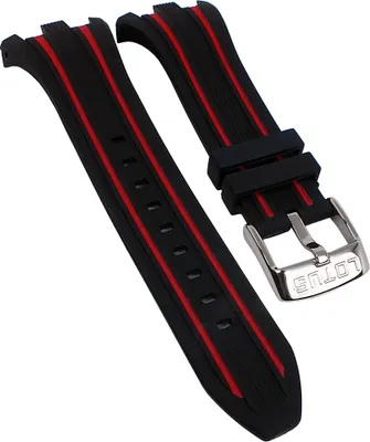 Produktbild von Lotus Watches > Uhrenarmband Kunststoff schwarz / rot > 18185