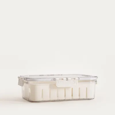 Zdjęcie produktu dla HOMLA GASPARI Plastikowy pojemnik z koszykami, prostokątny, 24 x 17 x 7 cm