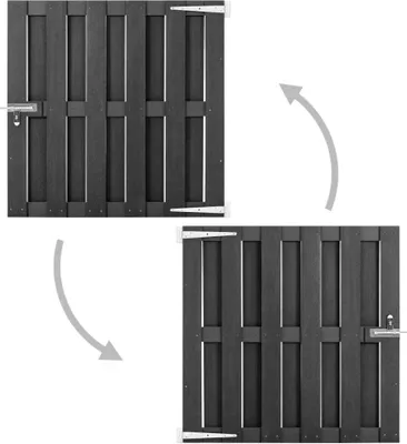 Image de vidaXL Portail de jardin WPC 100 x 100 cm Gris
