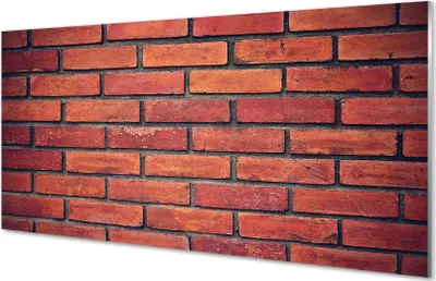 Produktbild von Glasbilder 140x70 Wandkunst Ziegel Steinmauer