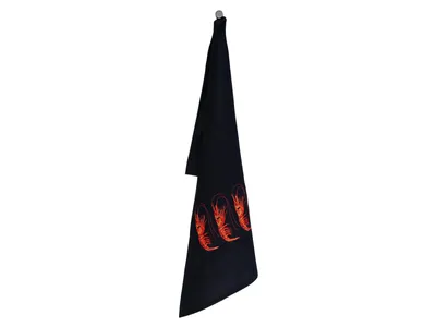 Produktbild von Vista Portuguese Geschirrtuch Prawns schwarz 50x70cm