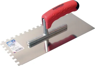 Produktbild von Glättekelle Zahnung 4x4mm L.280mm B.130mm Blatt rostfrei mit Softgriff