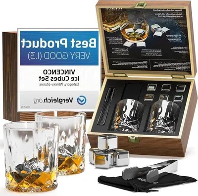 Produktbild von Edelstahl Eiswürfel Set 6tlg. mit Beutel und Eisstiel, Metall, für Whisky