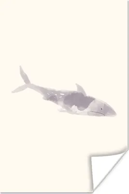 Produktbild von MuchoWow® Poster Fische - Meerestiere - Aquarell - Zeichnung 40x60 cm - Plakate für die Wand - Poster Babyzimmer