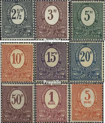Produktbild von Briefmarken Oberschlesien 1920 Mi 1-9 (kompl.Ausg.) gestempelt Ziffern