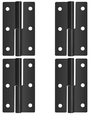 Image de Charnière démontable - Charnière de porte amovible - 62 x 37 x 1,5 mm - Fer - Lot de 4