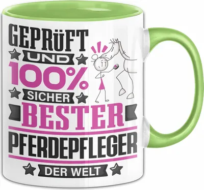 Produktbild von Pferdepfleger Geschenk Lustiger Spruch für Pferdepfleger Geschenkidee Bester Pferdepfleger Der Welt (Grün)