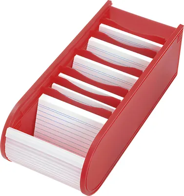 Produktbild von WEDO Lernkartei DIN A8 quer inkl. 100 Karteikarten rot