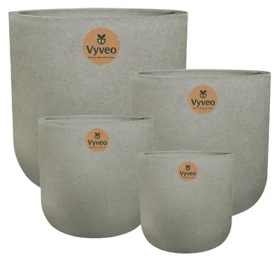 Produktbild von Vyveo - Blumentopf Orena - Grau - Set van 4