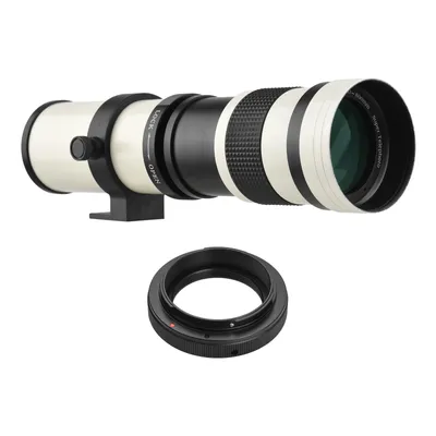 Zdjęcie produktu dla Aparat MF super teleobiektyw zmiennoogniskowy F / 8.3-16 420-800 mm T-mount z pierścieniem adaptera uniwersalny 1/4 gwint zamiennik do aparatów Canon EF mocowanie EOS 80D 77D 70D 60D 60Da 50D 7D 6D 5D T7i T7s T6s T6i T6i T5i T5i T3i T3 T2i SL2 SL1