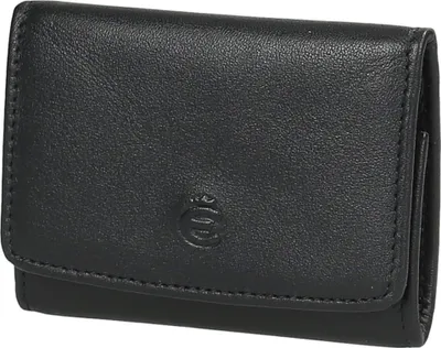 Image de Esquire Cuir porte-monnaie boîte viennoise Logo 10 Wiener Wallet Black noir