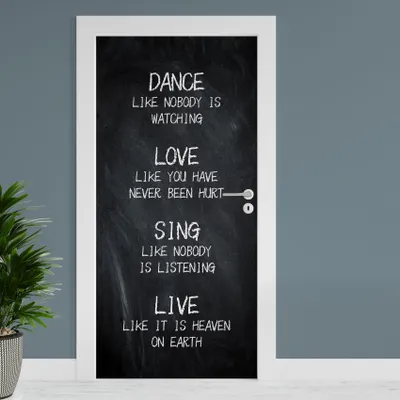 Produktbild von Türfolie "Chalkboard" 90x200cm Türposter Deko Aufkleber Folie Tapete TF01-20
