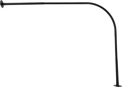 Immagine prodotto di Tenda da doccia angolare a forma di L - Regolabile da 72-95 x 90-130 cm - Acciaio inossidabile - Adatta per vasche da bagno e angoli doccia - Colore nero