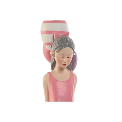 Image de Figurine déco Home ESPRIT Rose Violet chica 7 x 11 x 27 cm