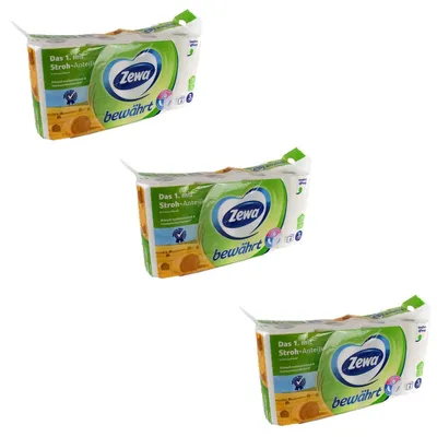Produktbild von Toilettenpapier Zewa 3lag. 24, 40 oder 56 Papierrollen mit Strohanteil