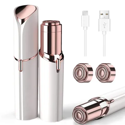 Produktbild von Gesichtshaarentferner für Frauen, USB Elektrischer Haarentfernung Gesicht Damen mit LED-Licht, Schmerzfreie Gesichtsrasierer, Trimmer Damen für Körper