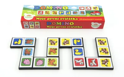 Obrázek produktu pro Domino Moje první zvířátka 28ks společenská hra v krabičce 21x6x3cm