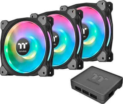 Produktbild von Thermaltake Riing Duo 12 RGB Premium Edition, Ventilator, 12 cm, 500 RPM, 1500 RPM, Schwarz