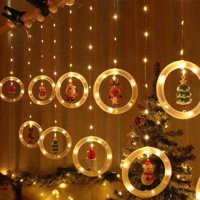 Produktbild von 3m Weihnachten LED Lichtervorhang DIY Lichterkette USB Wasserdicht für Innen Fenster Party Wand Deko