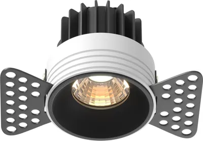 Produktbild von Maytoni Einbaustrahler Round LED incl. Schwarz aus Aluminum 7W für Küche, Schlafzimmer, Wohnzimmer, Esszimmer, Lobby