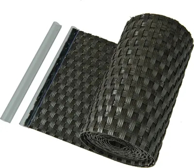 Produktbild von Sichtschutzstreifen Zaunblende aus PE-Rattan – dunkelbraun