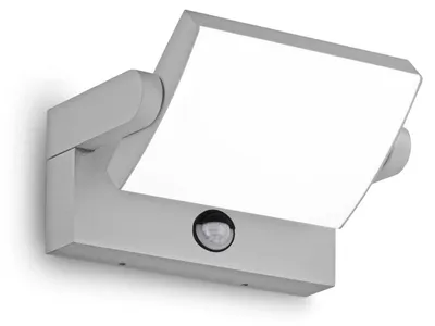 Produktbild von Ideal Lux 326870 OUTDOOR SWIPE Außenwandleuchte mit Sensor, LED, 21 W, 2000/1390 lm, 3000 K, IP54, grau