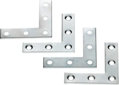 Immagine prodotto di KOTARBAU® Set di 25 staffe angolari 40 x 40 x 10 x 1,5 mm Connettore angolare Staffa angolare Staffa piatta Staffa a L Staffa per mobili per rinforzare le finestre Porte Costruzioni in legno