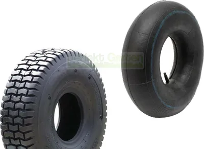 Image de 15x6.00-6 4PR Pneus + chambre à air pour tondeuse à gazon / tracteur tondeuse / tondeuse autoportée
