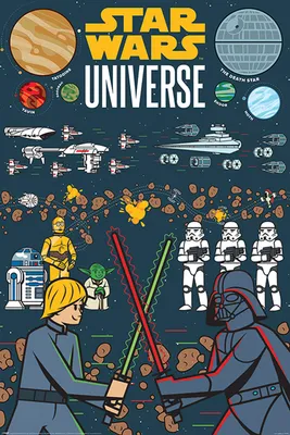 Produktbild von Star Wars - Poster - Universe Illustrated