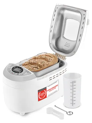 Produktbild von TZS First Austria - Brotbackautomat 850W - 700-1250g Füllmenge - 12 Automatikprogramme - Sichtfenster, Timer, Zubehör & Warmhaltefunktion - Weiß
