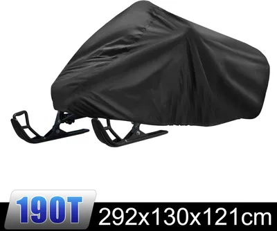 Produktbild von 115" Trailable Schneemobil Abdeckung 190T Polyester Wasserdicht Schwarz