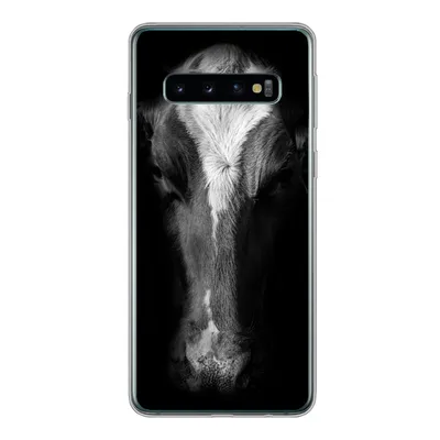 Produktbild von MuchoWow® Handyhülle Schutzhülle Hülle für Samsung Galaxy S10 Kuh - Tiere - Schwarz Silikon Softcase Handy Hülle - Handytasche