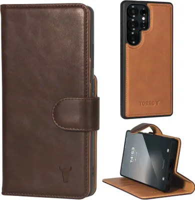 Image de TORRO Étui portefeuille détachable pour Galaxy S25 Ultra - TORRO Signature / Marron foncé