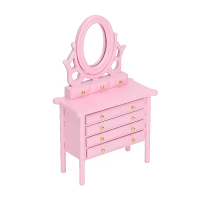 Zdjęcie produktu dla Toaletka dla lalek, mini toaletka dla lalek, miniaturowa toaletka, toaletka dla lalek 1:12, toaletka dla lalek 1:12, mini toaletka