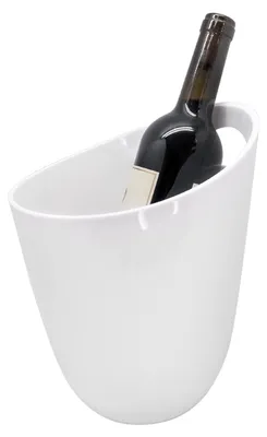 Champagnerkühler weiß für 1 Flasche, 10 x 20,5 x 24 cm