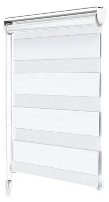 Produktbild von Doppelrollo Klemmfix ohne Bohren, Duo Rollo für Fenster und Tür, lichtdurchlässig und verdunkelnd, 90x150cm, Weiß