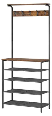 Produktbild von Garderobenständer mit 5 Ablagen – Kleiderständer – platzsparend – 31,5 x 68 x 183,5 cm