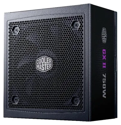 Produktbild von Cooler Master GX II Gold 750 ATX3.1, 750 W, 100 - 240 V, 50/60 Hz, 10 - 5 A, Aktiv, 120 W
