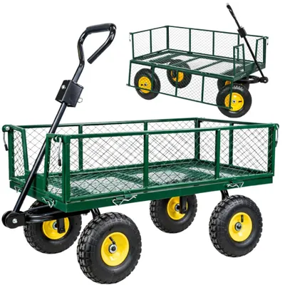 Produktbild von Faltbarer Gartentransportwagen, Stahlanhänger, 200 kg