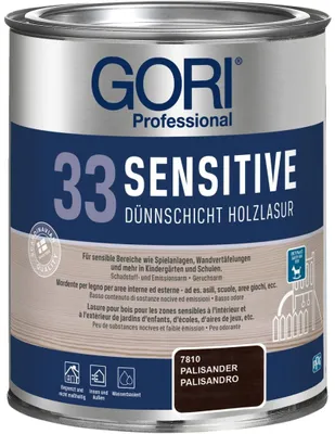 Produktbild von GORI Professional 33 SENSITIVE, Dünnschicht-Holzlasur, palisander, 0,75 l