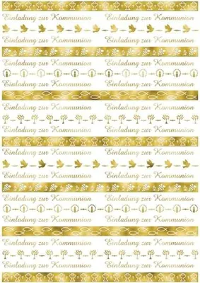 Produktbild von Designkarton 'Bordüren' gold 200g/qm A4 VE=25 Blatt Motiv 2