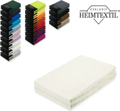 A collage showing stacks of fabric swatches in various colors and a folded bedsheet.